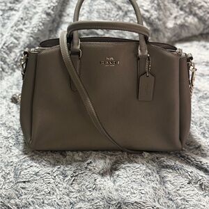 Coach Gray Leather Satchel